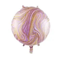 GENERICO - Globo Diseño Redondo Latex Color Morado Amarillo