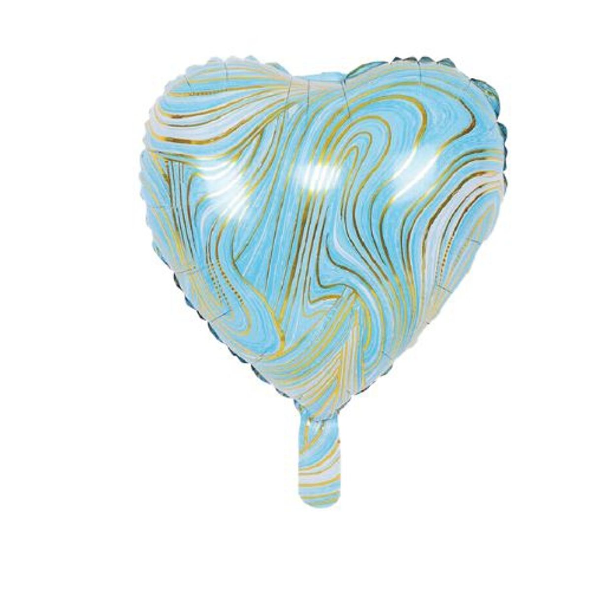 GENERICO - Globo Diseño Corazon Latex Color Celeste Amarillo