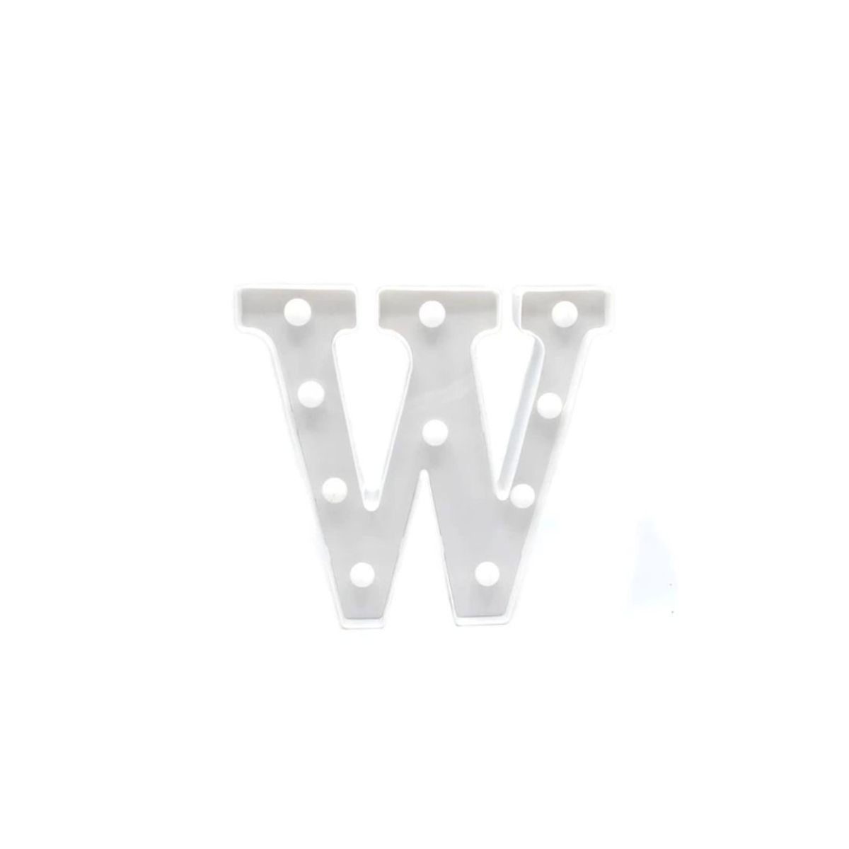 GENERICO - Letra W Con Luz LED 22cm