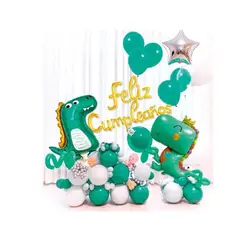 GENERICO - Globos Dinosaurios Feliz Cumpleaños Latex