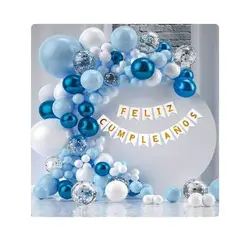 GENERICO - Traje Globos Azul Celeste Feliz Cumpleaños