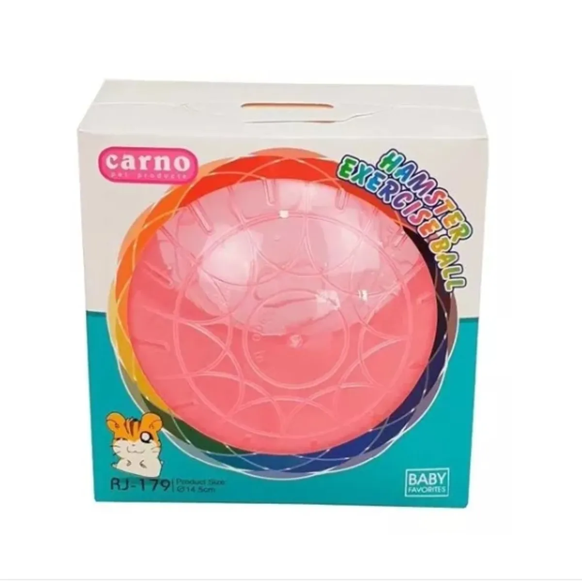 GENERICO - Bola Para Hamster Plastica 14,5 Cm Rosa