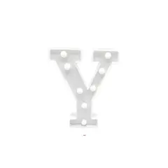GENERICO - Letra Y Con Luz LED 22cm
