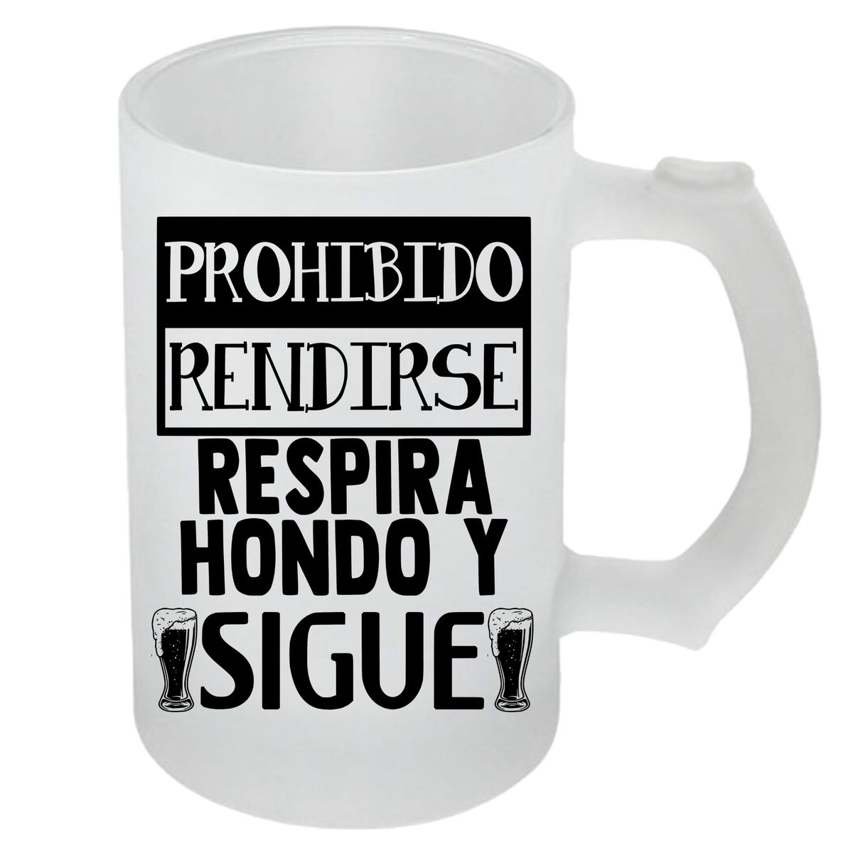 SUBLIM ART - Vaso shopero, vidrio empavonado, modelo VSE34, 470 cc.