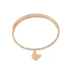 REBECCA CHILE - Pulsera de oro rosado y cristales modelo My World - Mariposa