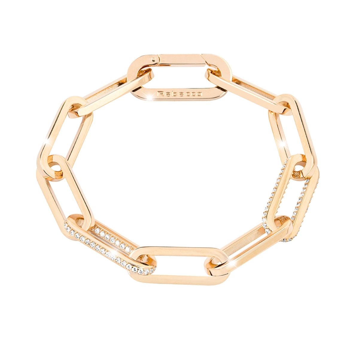 REBECCA CHILE - Pulsera de oro amarillo con cristales modelo Estocolmo