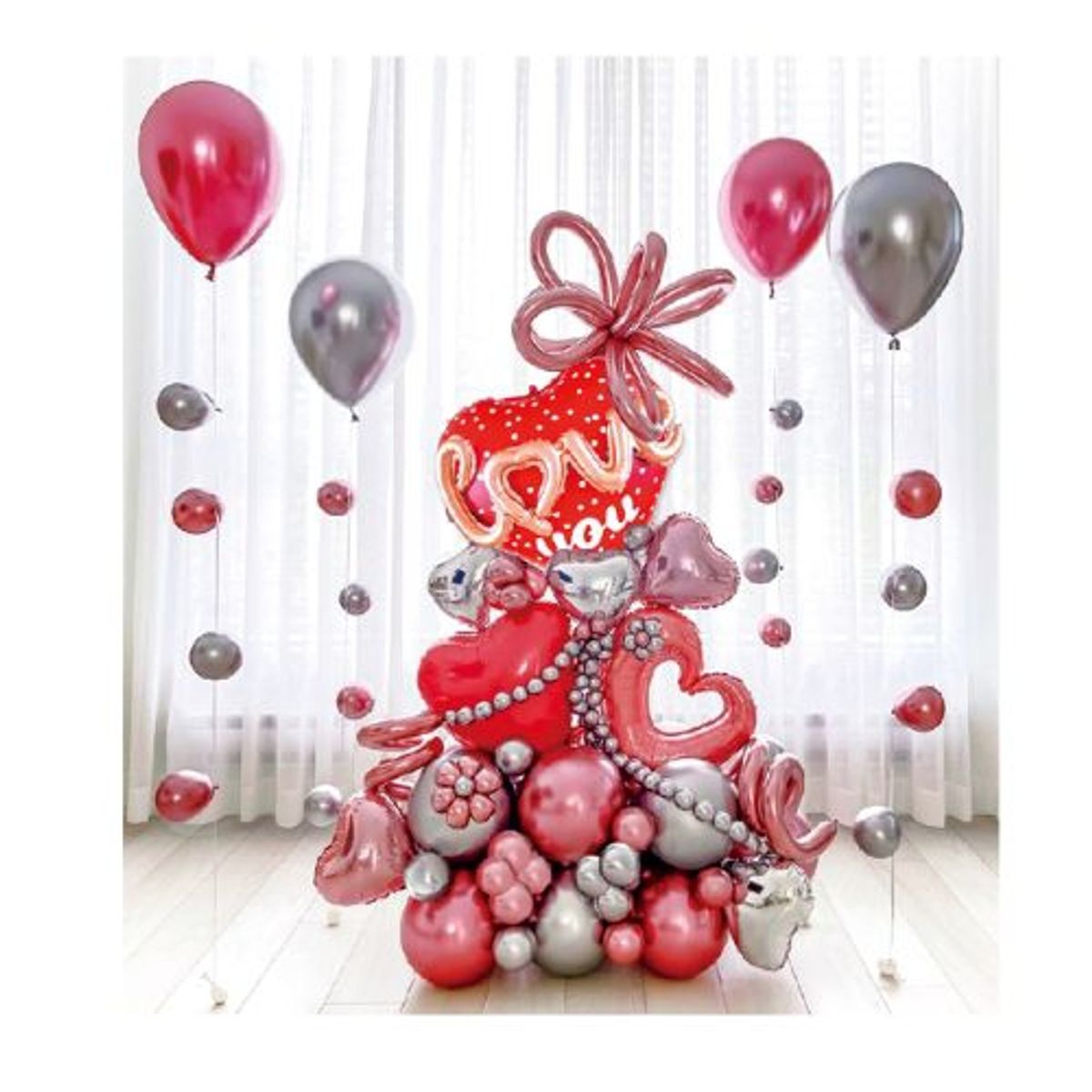 GENERICO - Traje Globos Diferentes Diseños Latex Color Rojo Gris