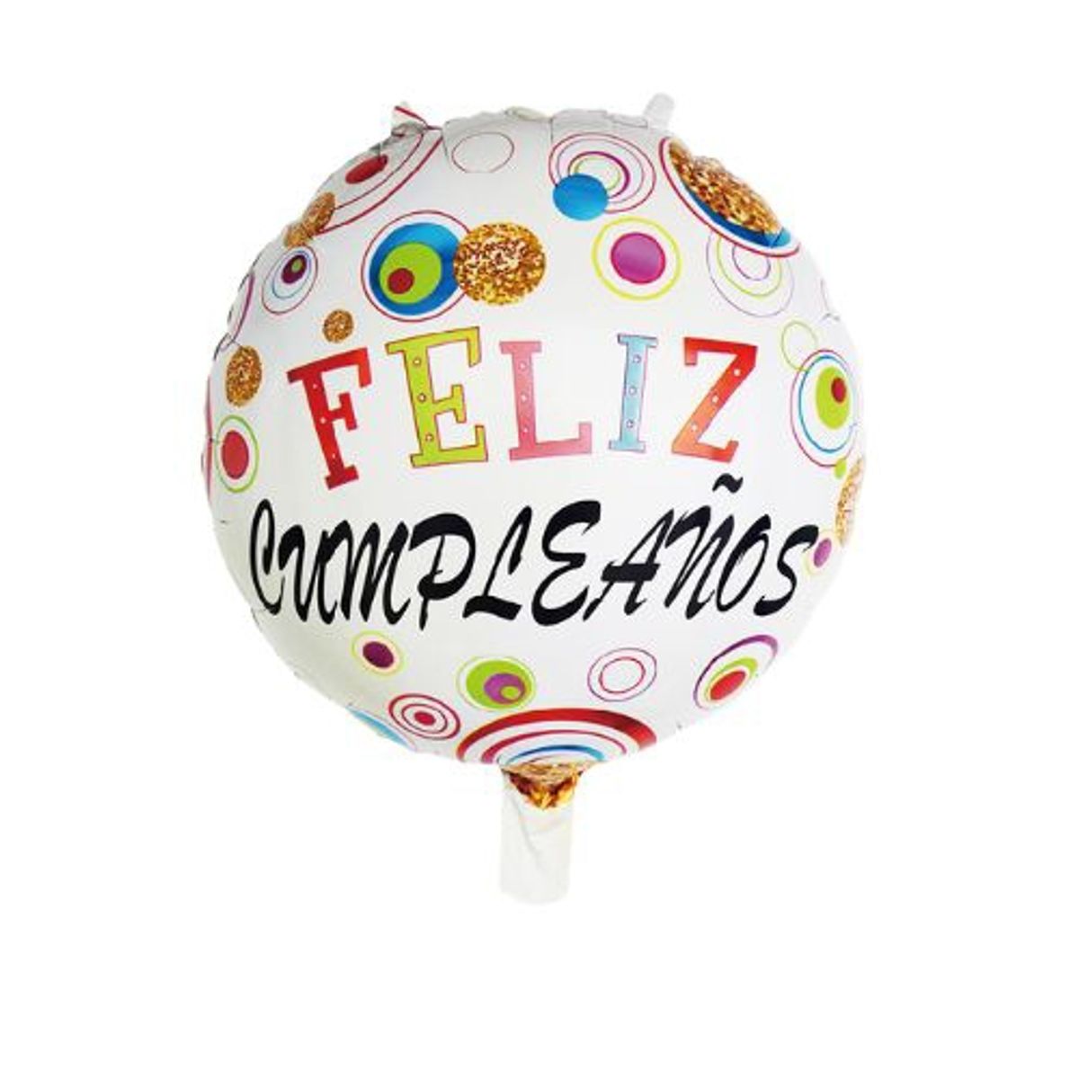 GENERICO - Globos Latex Color Blanco Feliz Cumpleaños 45X45 Cm