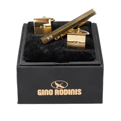 GINO RODINIS - Set Pasador de Corbata y Colleras PAS011