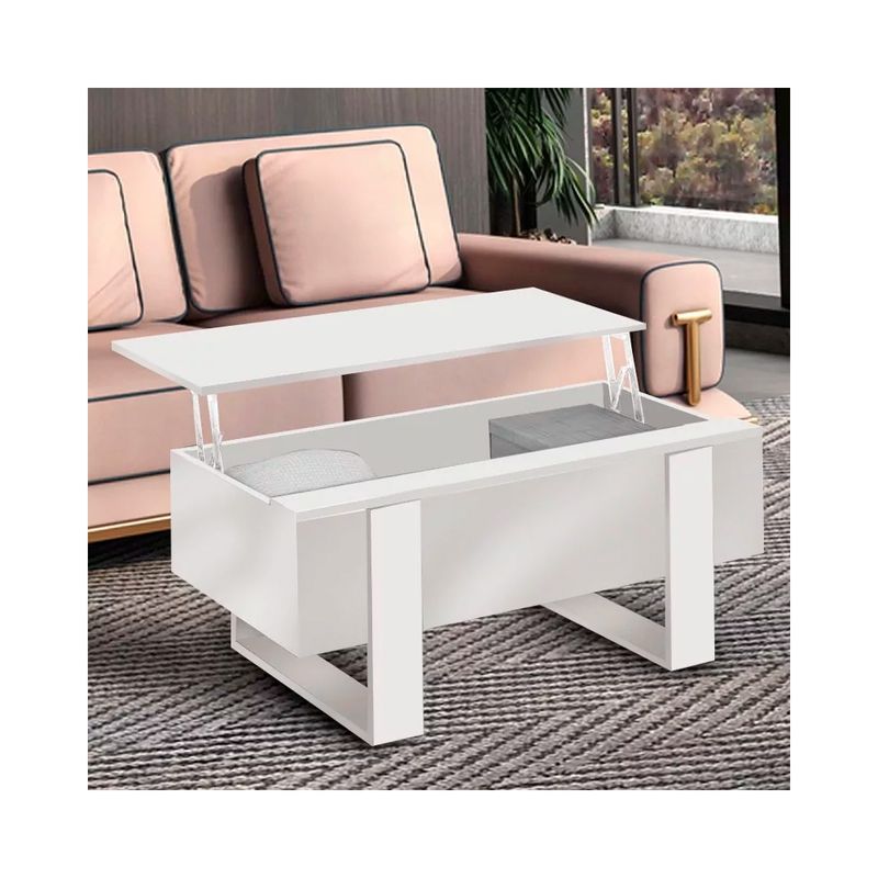 GENERICO - Mesa De Centro Elevable Para Living Con compartimento