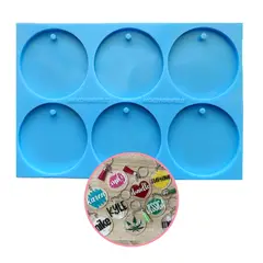 GENERICO - Molde Set 6 Placas Circulares 6cm Para Resina Epóxica