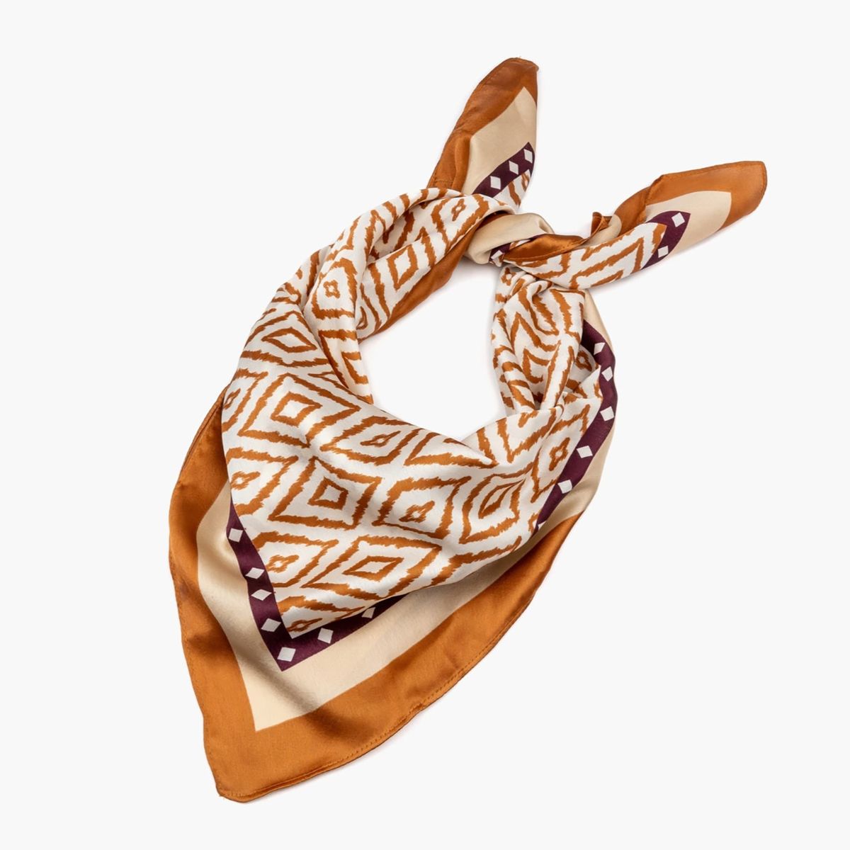 LOUNGE - Pañuelo Mujer Rombos Terracota