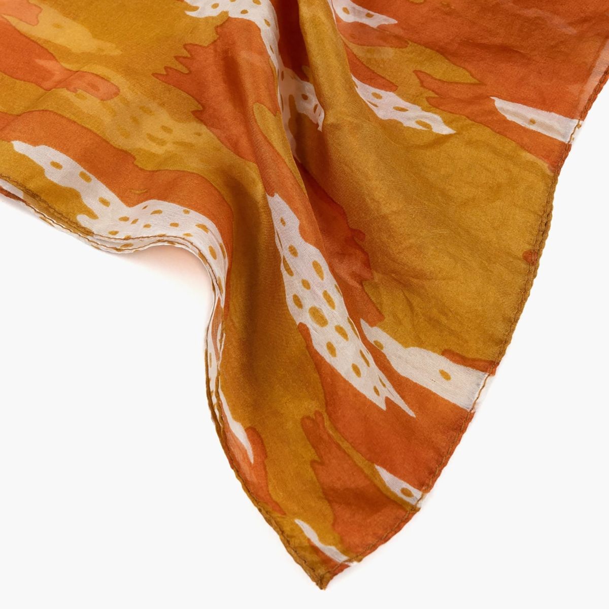 LOUNGE - Estola Mujer Seda Manchas Café