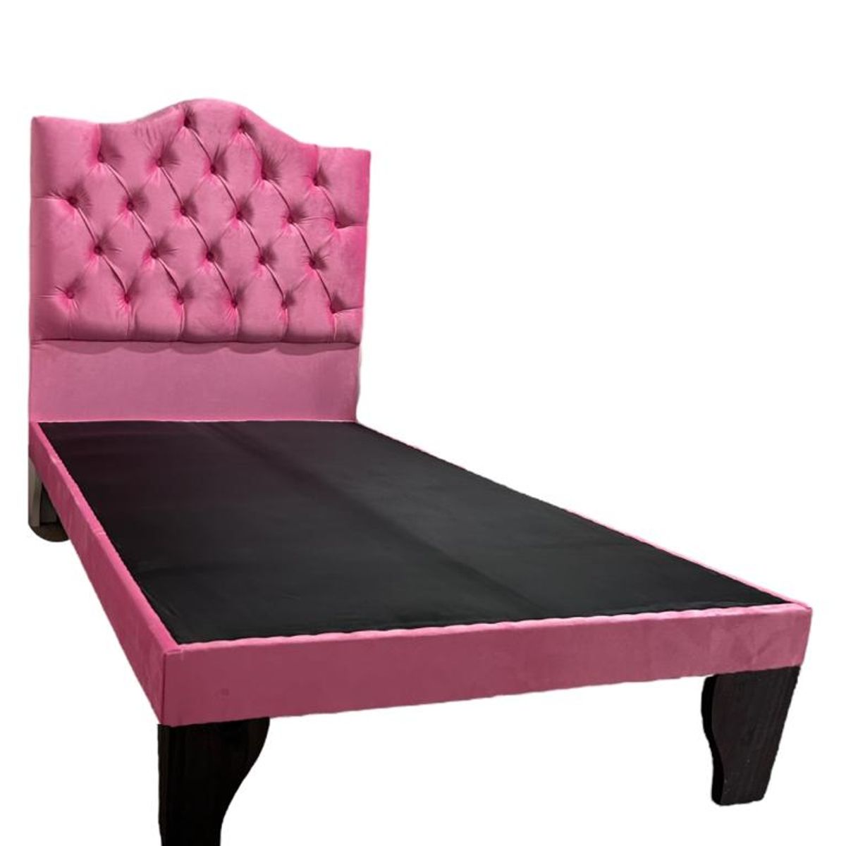 FLOBAL - Cama Plaza y Media Rosa FLOBAL Incluye Base y Respaldo