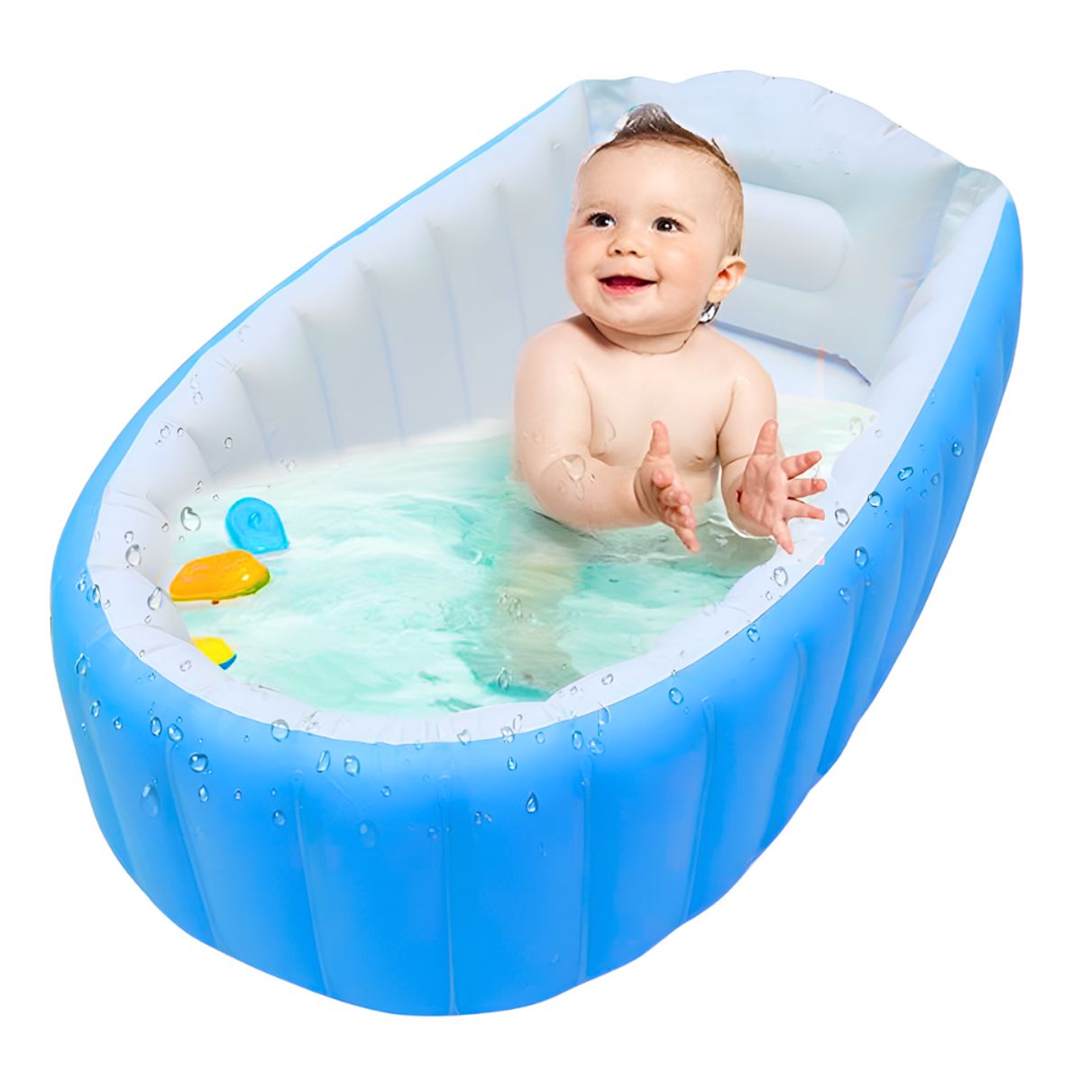 GENERICO - Tina Baño Bebe Inflable Portatil Bañera Plegable Cinflador