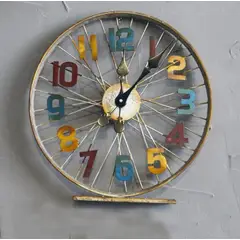GENERICO - RELOJ VINTAGE DISEÑO LLANTA BICICLETA EN METAL