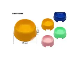 GENERICO - Bowl Para Perro Comida Color Amarillo Redondo 15cm