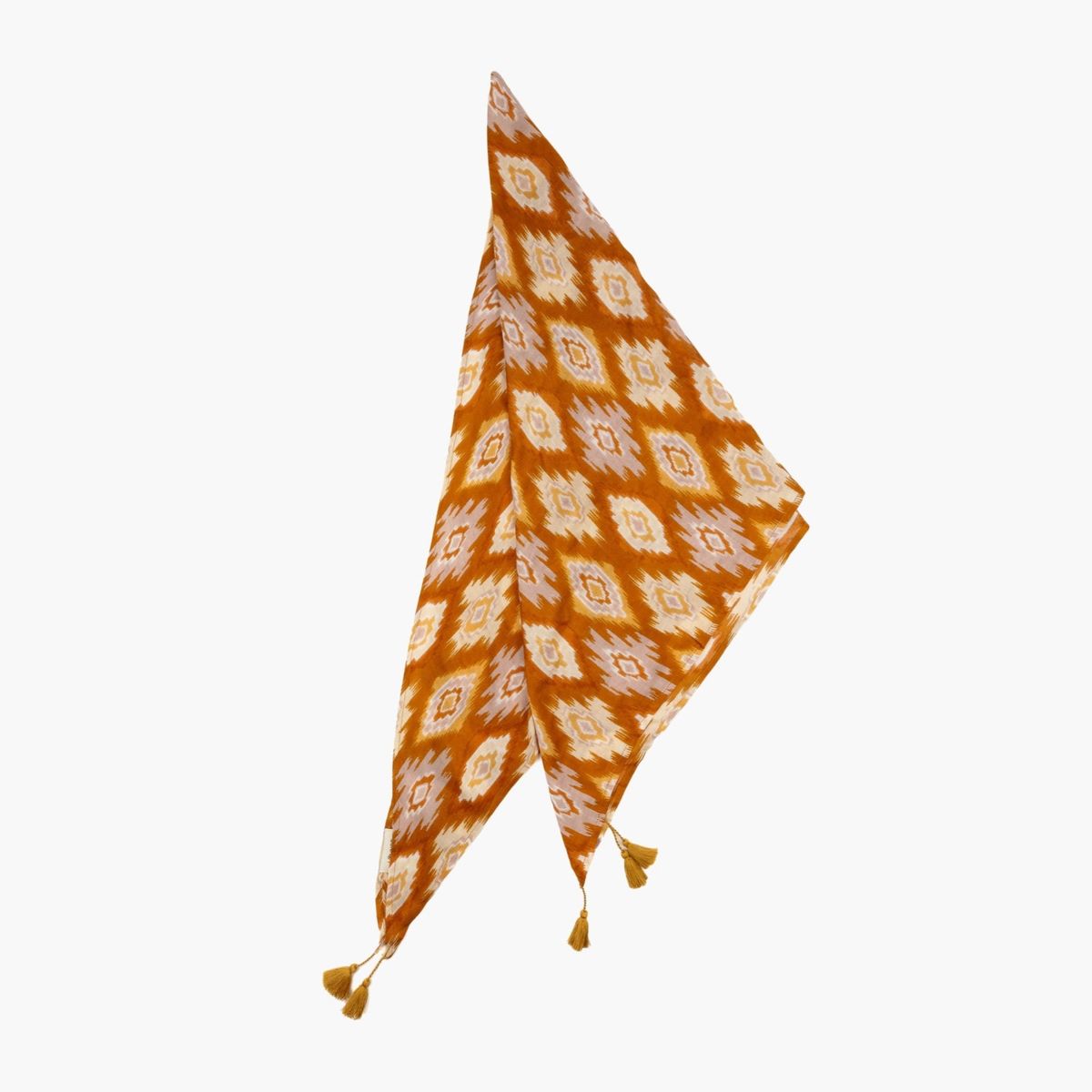 LOUNGE - Pañuelo Mujer Triángulo Figuras Terracota