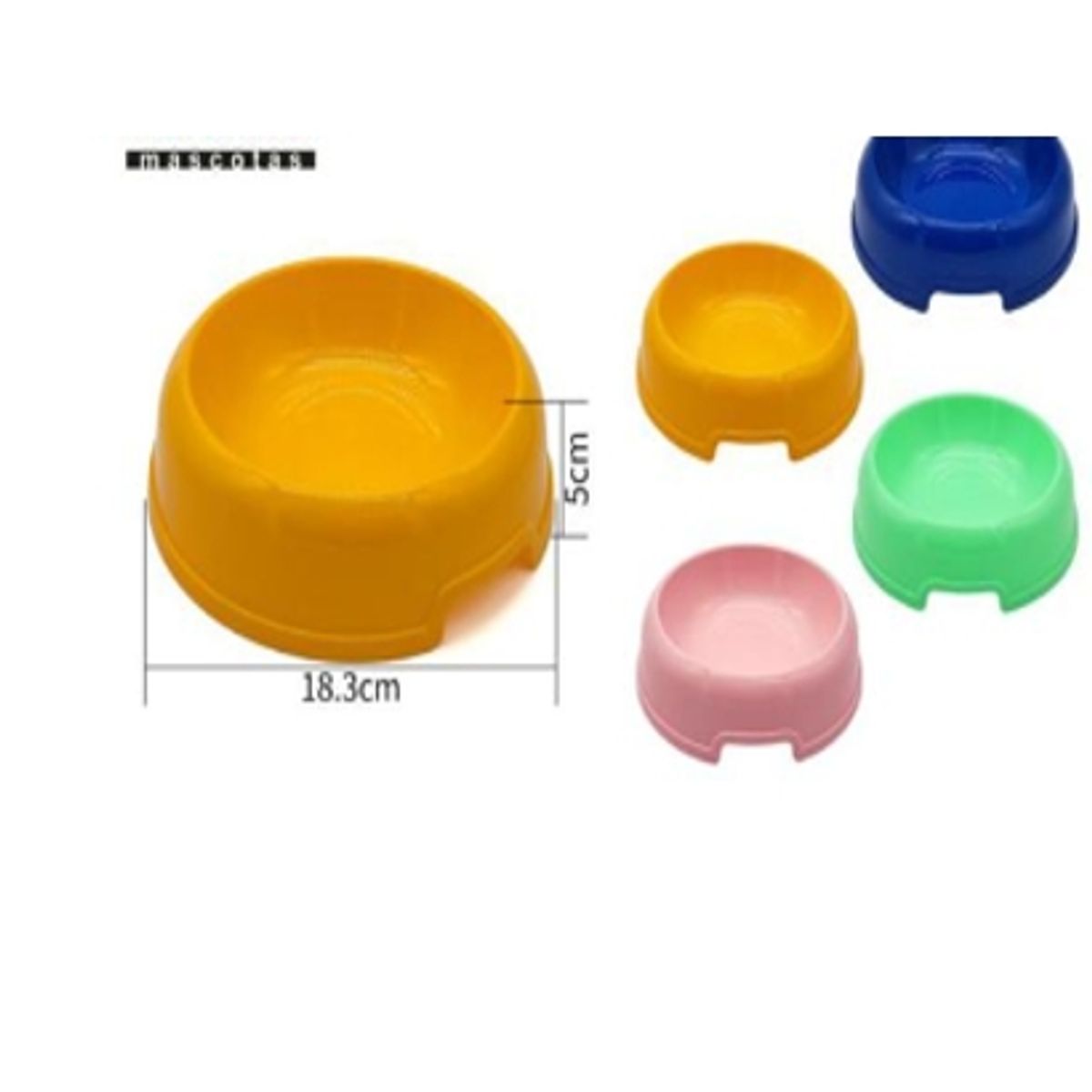 GENERICO - Bowl Para Perro Comida Color Verde Redondo 18cm