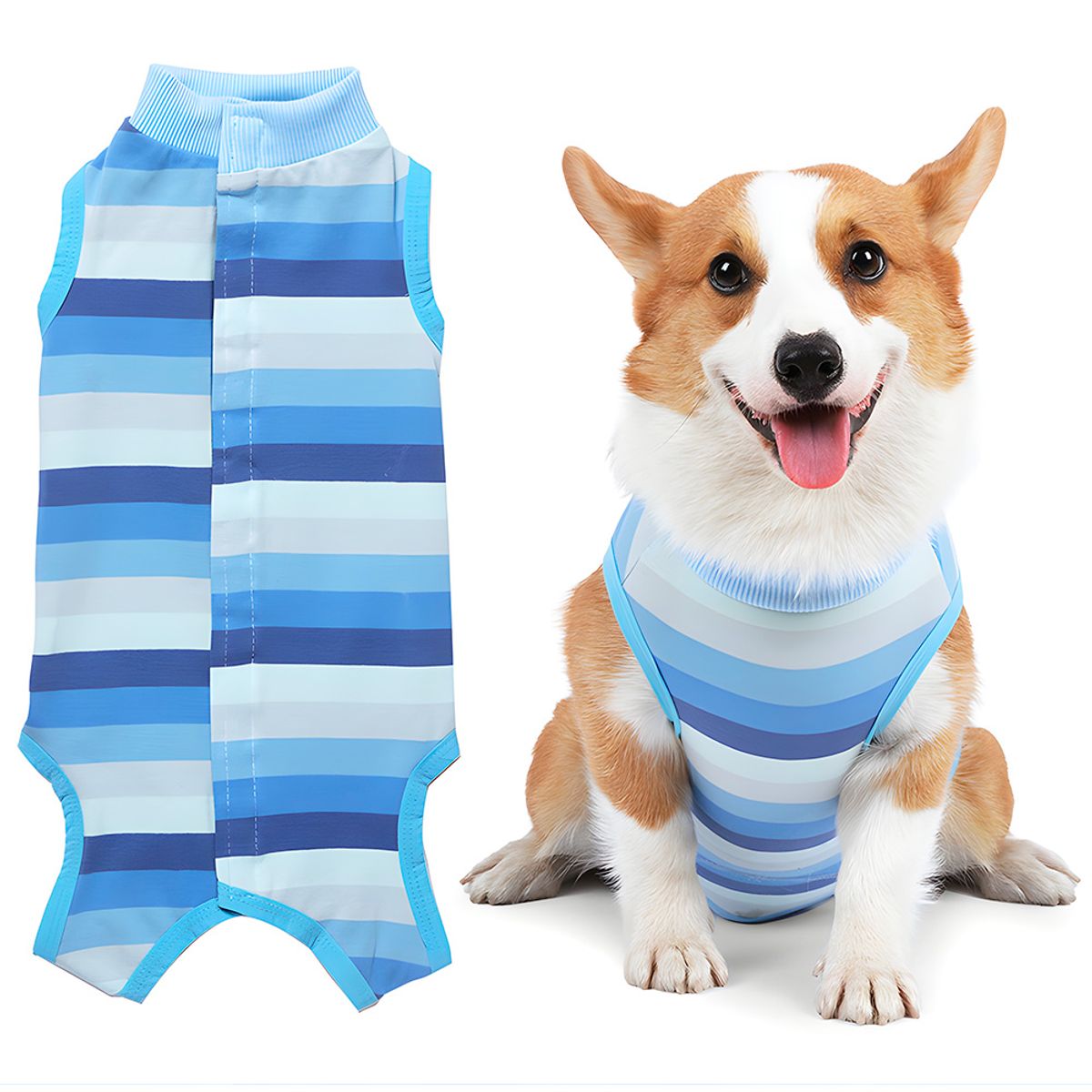 Faja Post Operatoria Traje Perros Chaleco Mascotas Azul M, marca GENERICO - Foto Principal