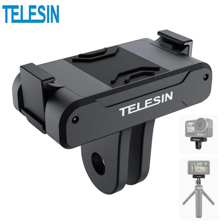 GENERICO Adaptador Magnético de Cámara DJI OSMO Action 3 / 4 / 5 Pro / Osmo 360 - Telesin