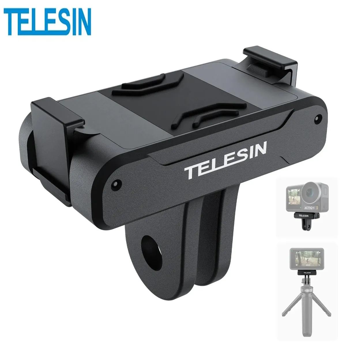 GENERICO - Adaptador Magnético de Cámara DJI OSMO Action 3 / 4 / 5 Pro / Osmo 360 - Telesin