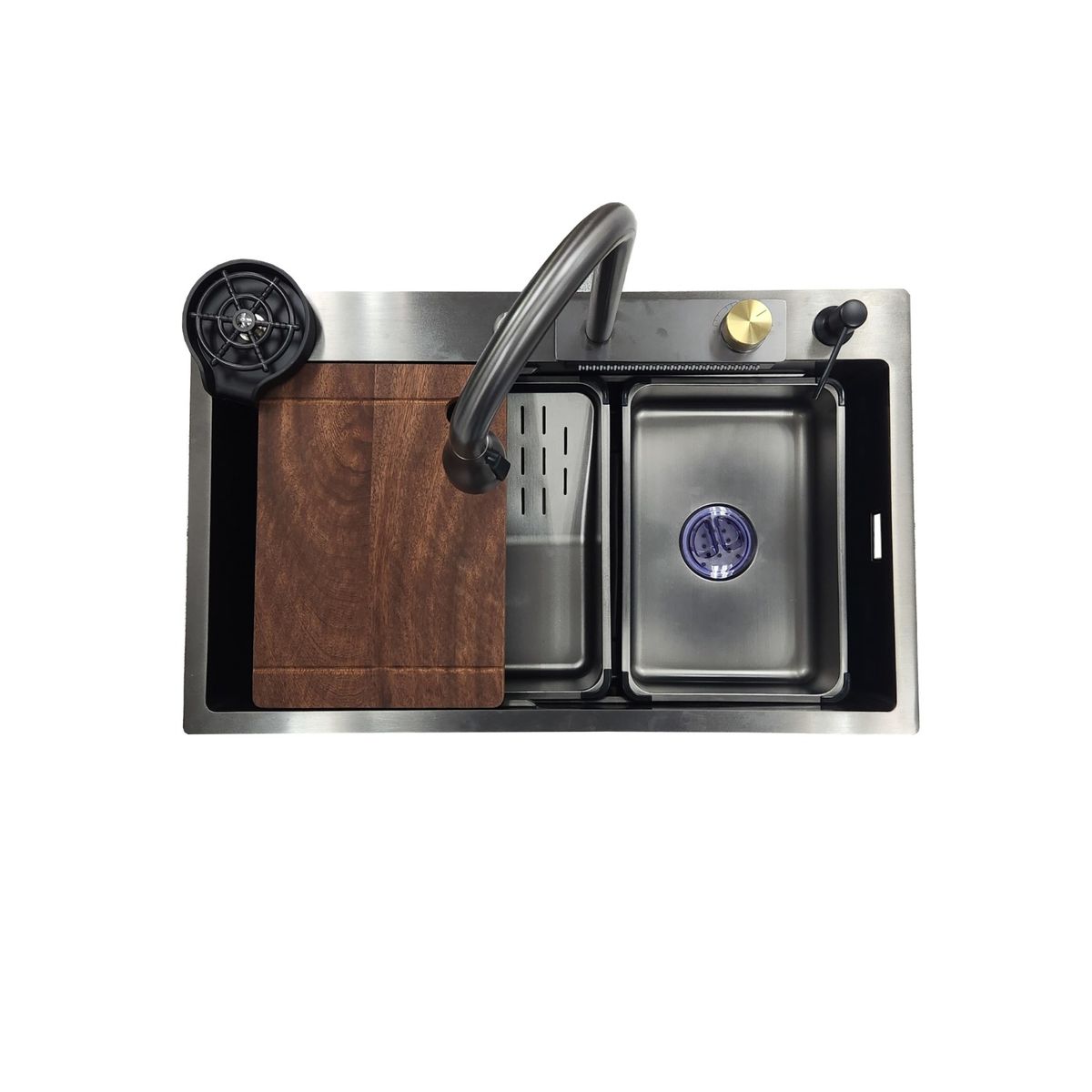 GENERICO - LAVAPLATOS 70x45 GRAFITO OSCURO COMPLETO