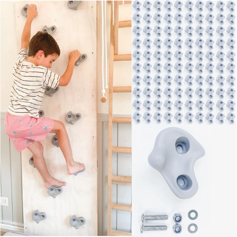 BLOKIDS - Pack de 100 presas piedras de escalada de resina con pernos