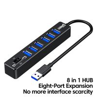 ADAPTADOR HUB MULTIFUNCION USB 6 PUERTOS 3.0
