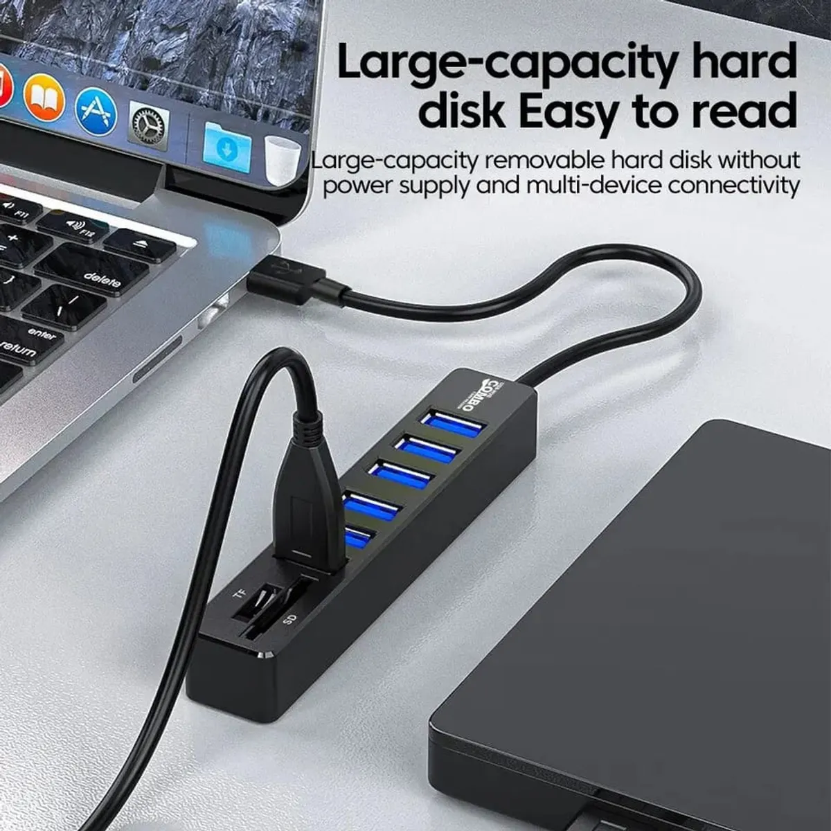 GENERICO - ADAPTADOR HUB MULTIFUNCION USB 6 PUERTOS 3.0