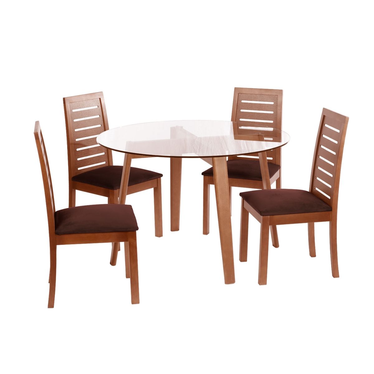 LATAM HOME - JUEGO DE COMEDOR VALENCIA STENERIFE TELA CHOCOLATE