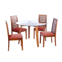 LATAM HOME - JUEGO DE COMEDOR VALENCIA STENERIFE TELA PALO ROSA