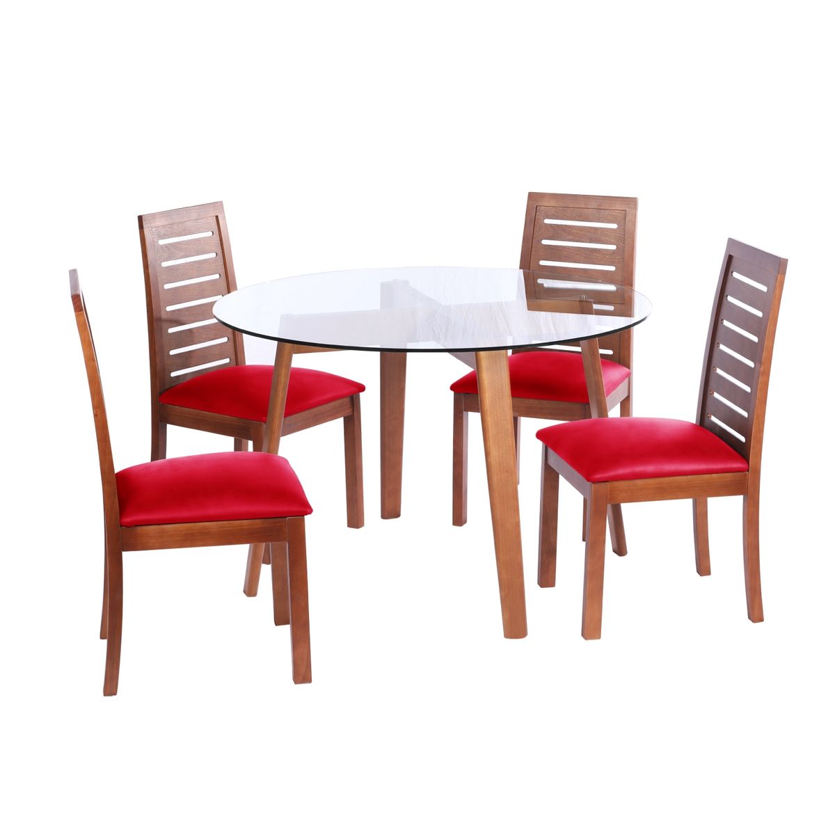 LATAM HOME - JUEGO DE COMEDOR VALENCIA STENERIFE PU ROJO