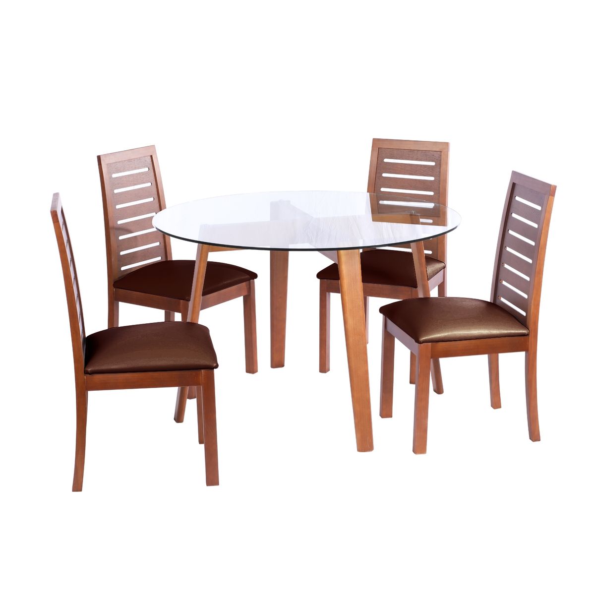 LATAM HOME - JUEGO DE COMEDOR VALENCIA STENERIFE PU CHOCOLATE