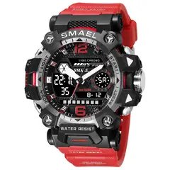 BLWOENS - Reloj multifuncional para hombres - Rojo