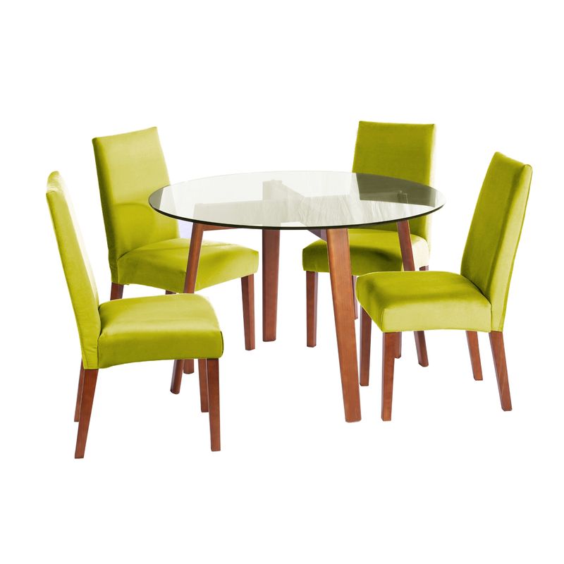 LATAM HOME - JUEGO DE COMEDOR VALENCIA SCADIZ TELA PISTACHO