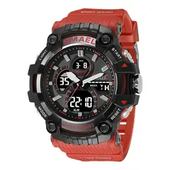 BLWOENS - Reloj multifuncional para hombres - Rojo