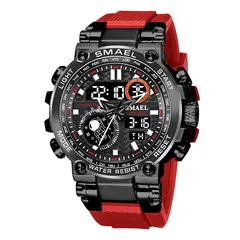 BLWOENS - Reloj multifuncional para hombres - Rojo