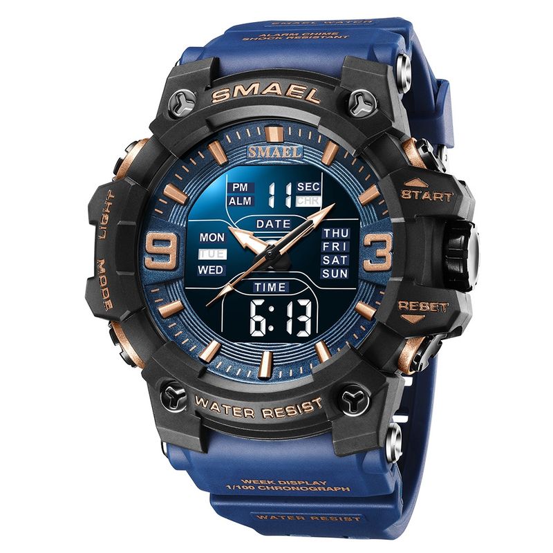 BLWOENS - Reloj multifuncional para hombres - Azul