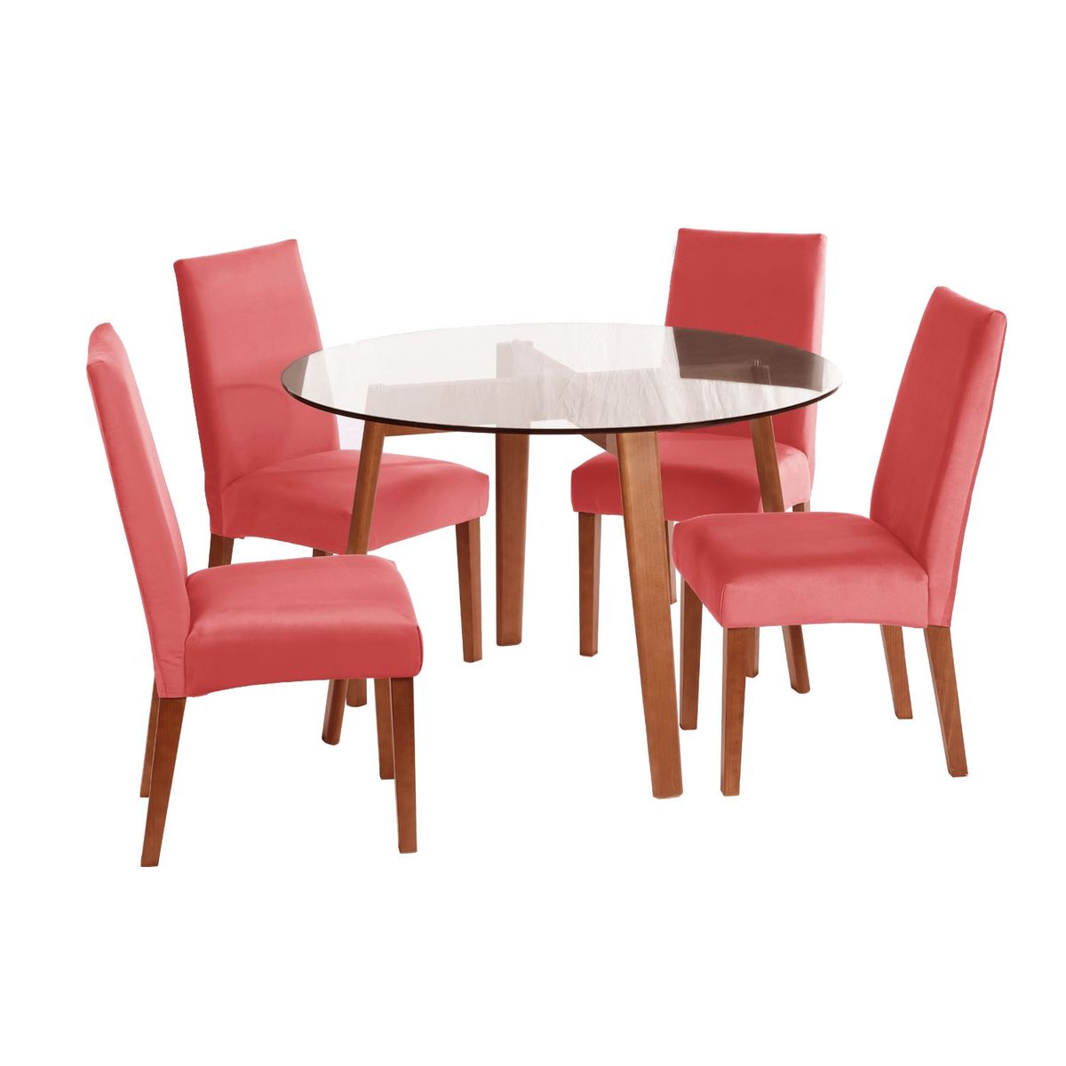 LATAM HOME - JUEGO DE COMEDOR VALENCIA SCADIZ TELA PALO ROSA