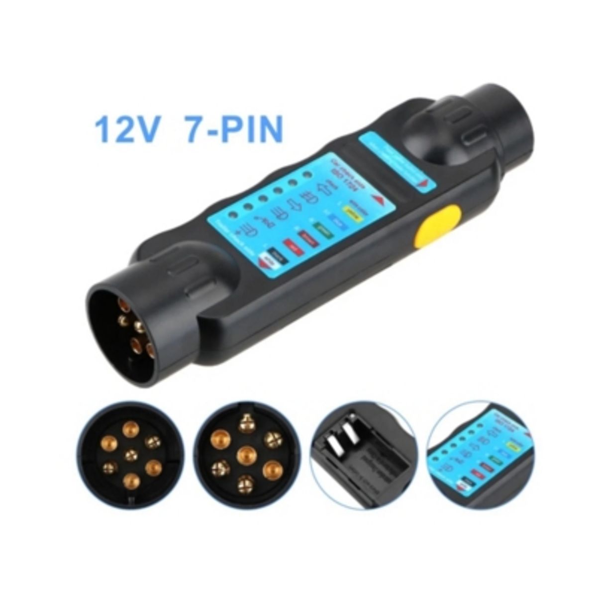 GENERICO - Tester 7 Pin Circuito Cableado Luces Enchufe Trailer Auto