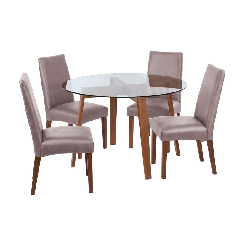 LATAM HOME - Juego de Comedor Latam Home Valencia 6 Pzs. Gris