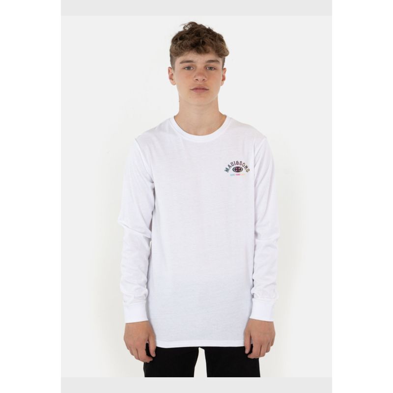 MAUI AND SONS - Polera Ride Your Life Gradiente Blanco Infantil Maui And Sons