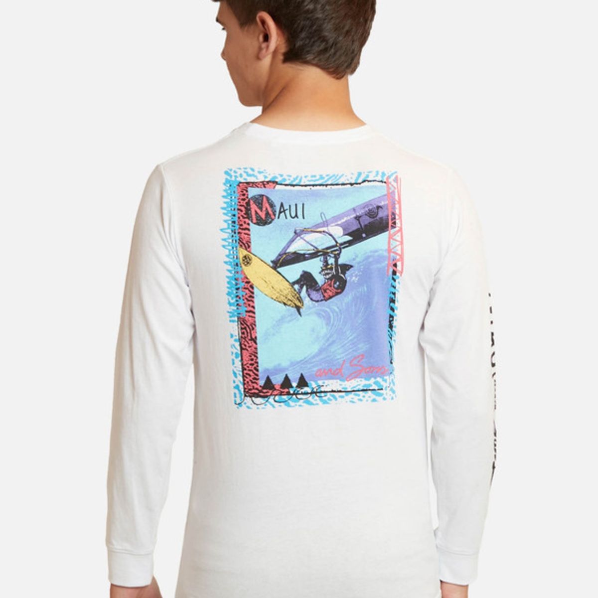MAUI AND SONS - Polera Shark Vintage Logo Blanco Infantil Maui And Sons