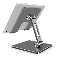 BJ HOGAR - Soporte Metal Tablet Y iPad Escritorio Ajustable Plegable Muy Firme