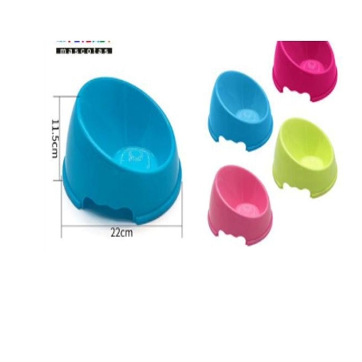 GENERICO - Bowl Para Perro Comida Color Azul Redondo 22cm