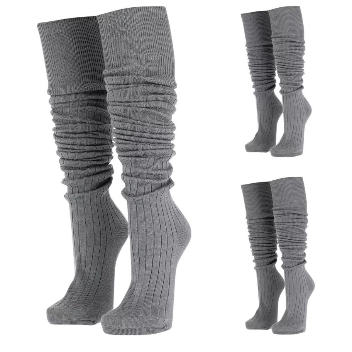 AGW - Pack 3 Calcetines Bucaneras Algodon Escolar Extra Larga