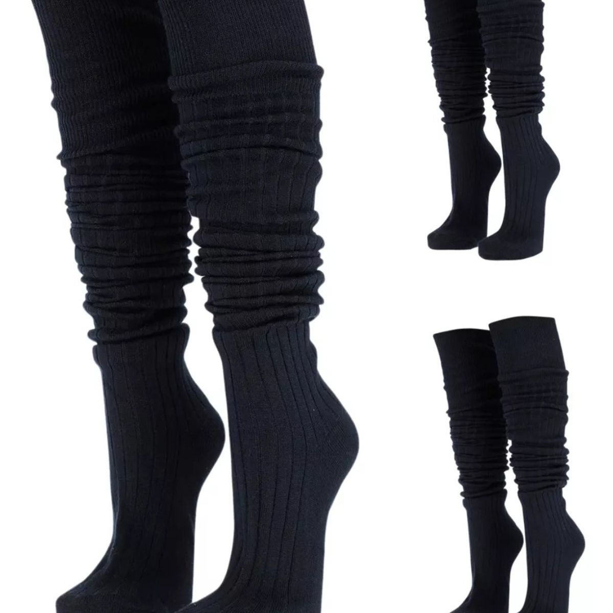 AGW - Pack 3 Calcetines Bucaneras Algodon Escolar Extra Larga