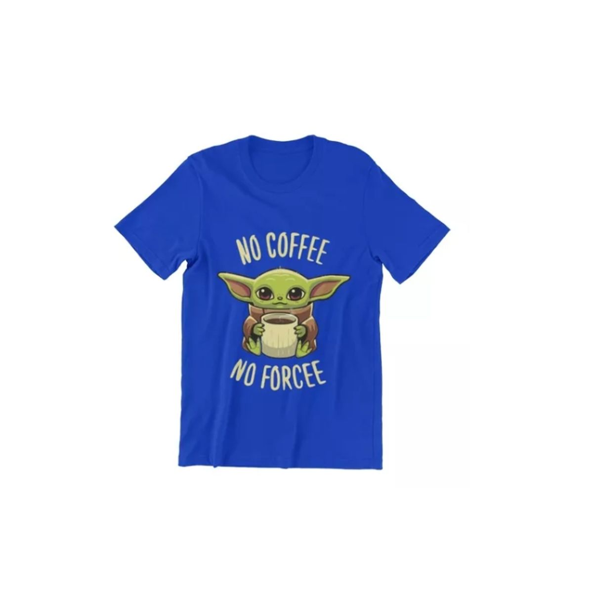 GENERICO - Polera Unisex Baby Yoda Mandalorian Cafe Estampado Algodon