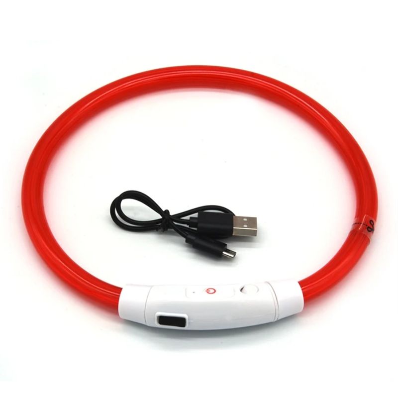 GENERICO - Collar Para Perro Gato Luminoso Anti Perdida 55cm